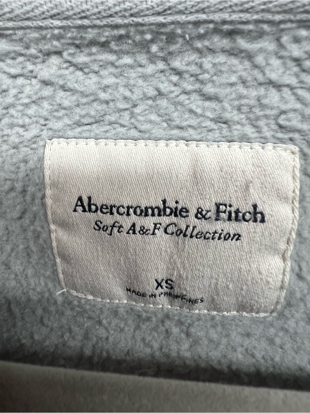 Abercrombie & Fitch Soft AF Collection Shawl Collar Light Blue Sweatshirt XS - Picture 2 of 6
